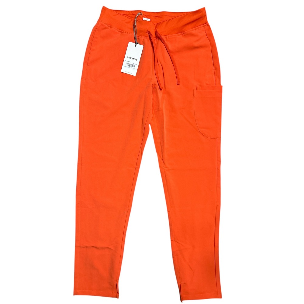 Mandala W Slim Pants Regular Terracotta Scrub Pants Women's Size S
